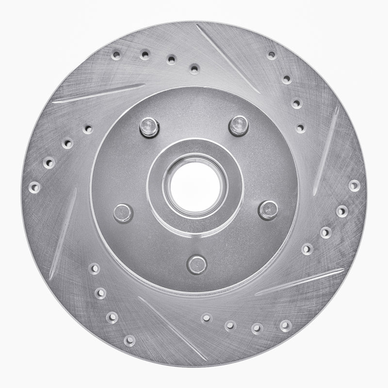DFC 73-89 Chrysler LeBaron Front Right Drilled & Slotted Silver Brake Rotor