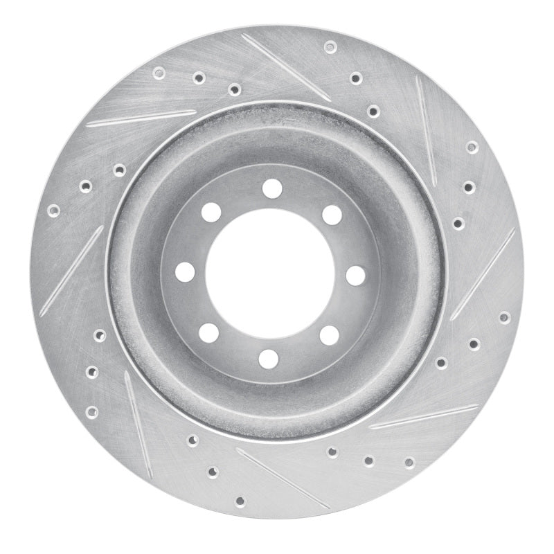R1 68-76 Ford F-350 2WD (Excl Super Duty) Front Right Drilled & Slotted Silver Brake Rotor
