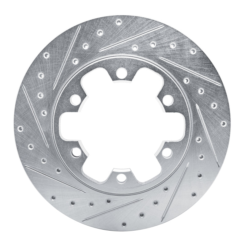 R1 15-25 Ford Transit-350 HD/DRW Rear Left Drilled & Slotted Silver Brake Rotor