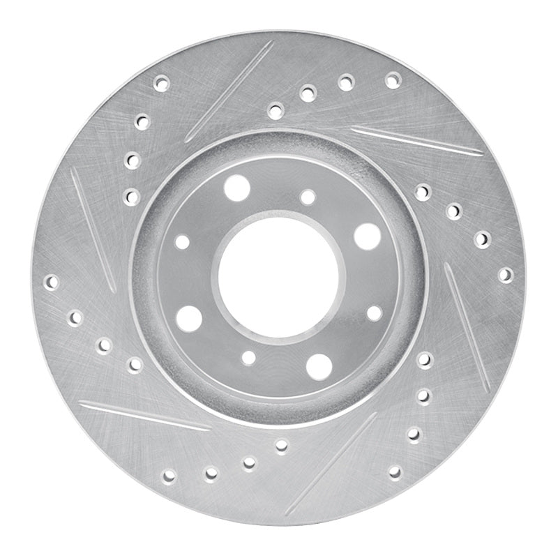 DFC 86-91 Acura INTEGRA Front Right Drilled & Slotted Silver Brake Rotor