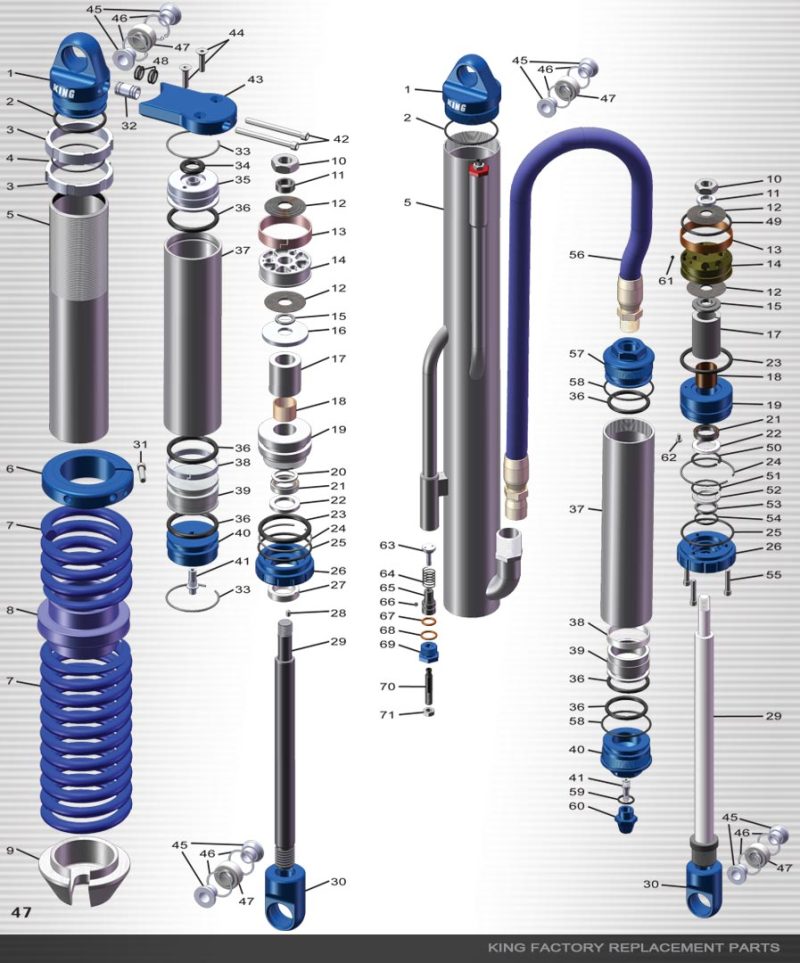 King Shocks 2.5 PR Buna Seal Kit For .750 Shaft