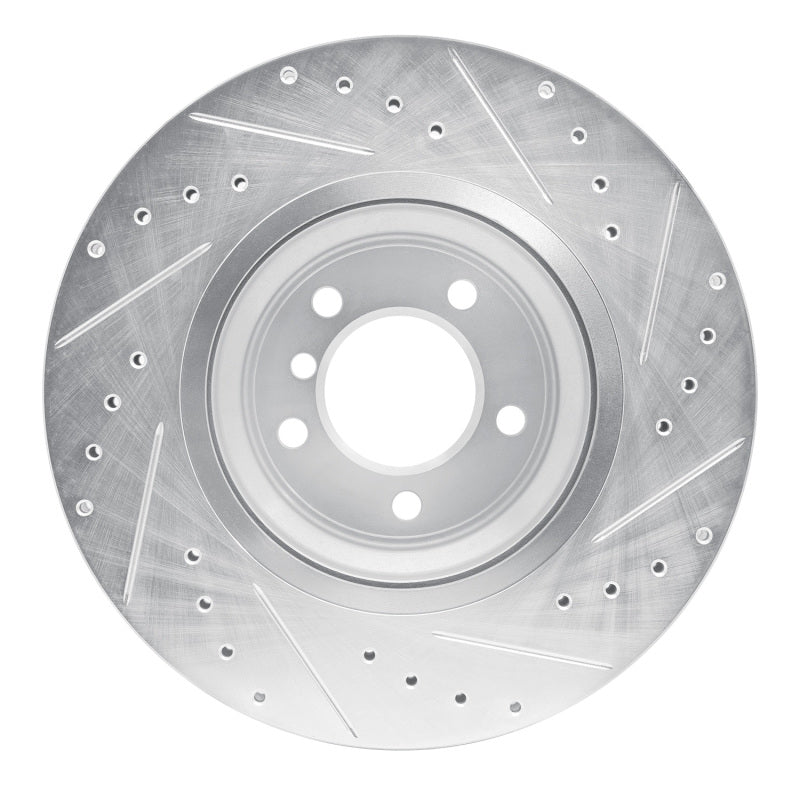 DFC 07-15 BMW 335xi Front Left Drilled & Slotted Silver Brake Rotor