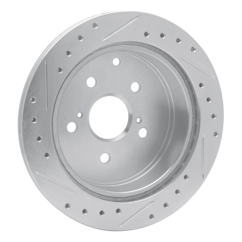 DFC 86-97 Toyota Previa Rear Right Drilled & Slotted Silver Brake Rotor