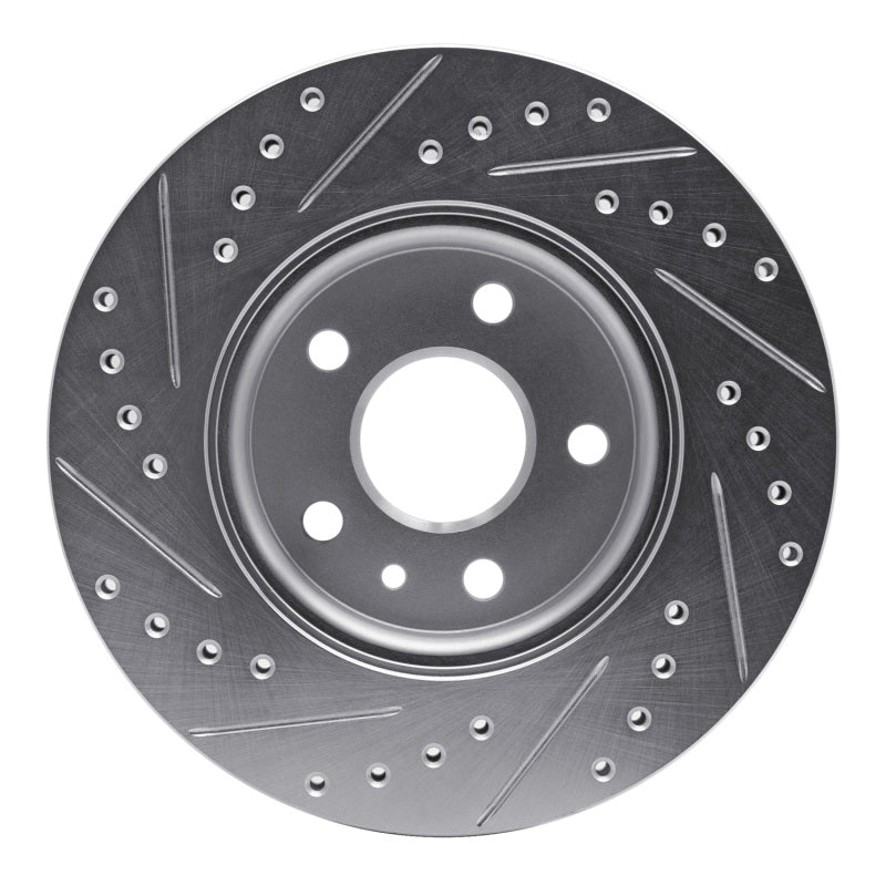 DFC 11-23 Chevrolet Cruze Front Right Drilled & Slotted Silver Brake Rotor