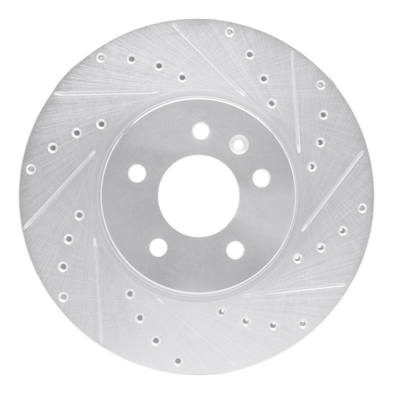 DFC 14-19 Buick Cascada Front Right Drilled & Slotted Silver Brake Rotor