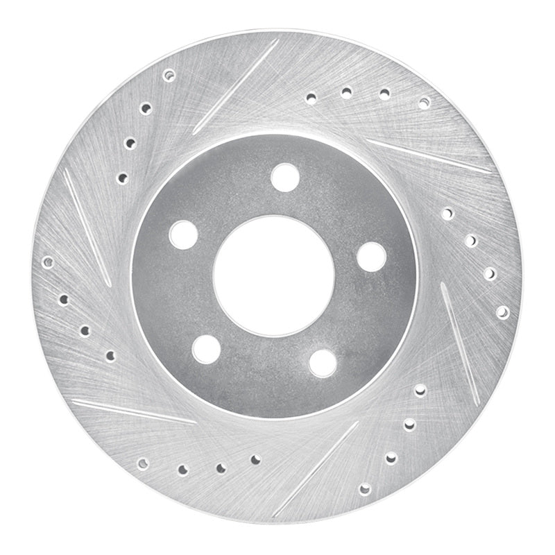 DFC 820090 Ford Thunderbird Front Left Drilled & Slotted Silver Brake Rotor