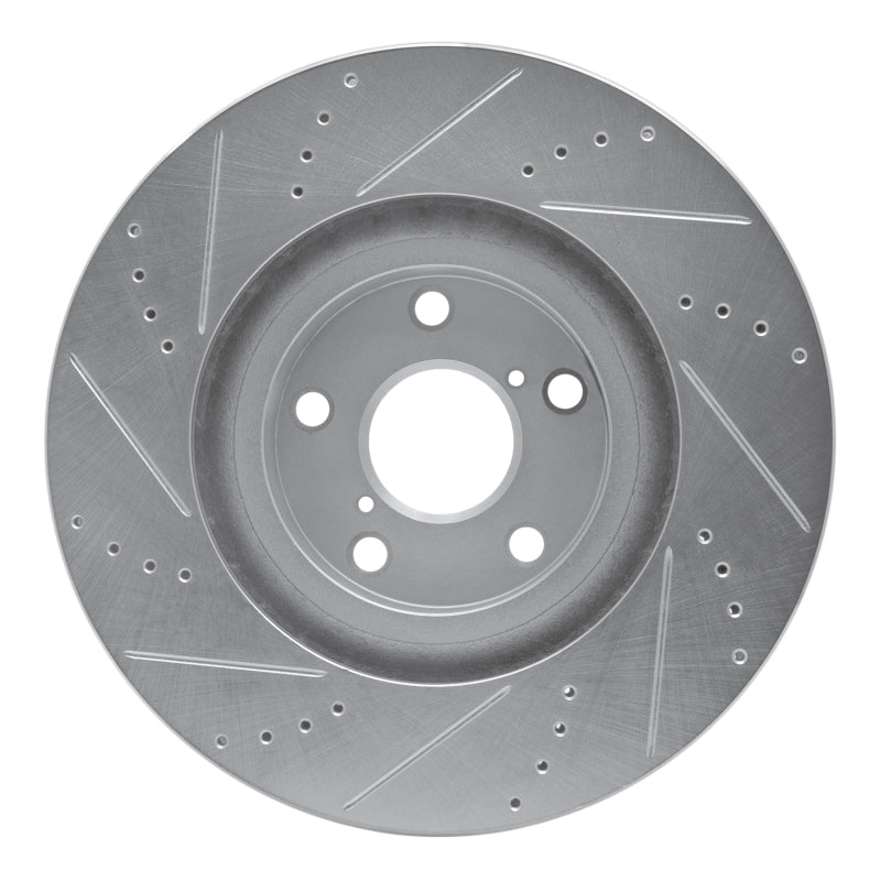 DFC 93-98 Toyota Supra Right Front Drilled & Slotted Silver Brake Rotor