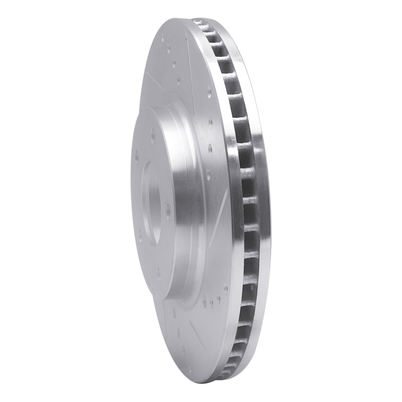 R1 02-17 Infiniti Q45 Front Right Drilled & Slotted Silver Brake Rotor