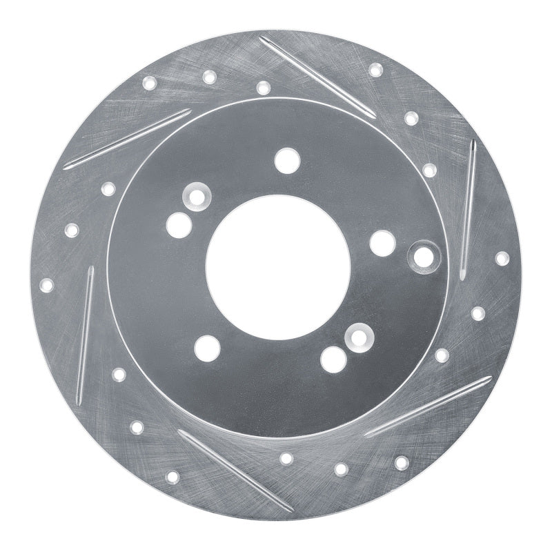 DFC 07-12 Kia Rondo (Canada) Rear Right Drilled & Slotted Silver Brake Rotor