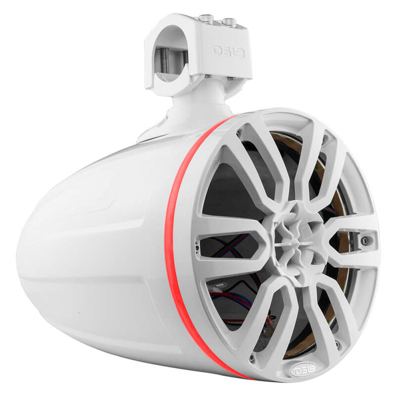 DS18 Marine And Psports Towers Speakers Not Included 8in RGB LED Lights White
