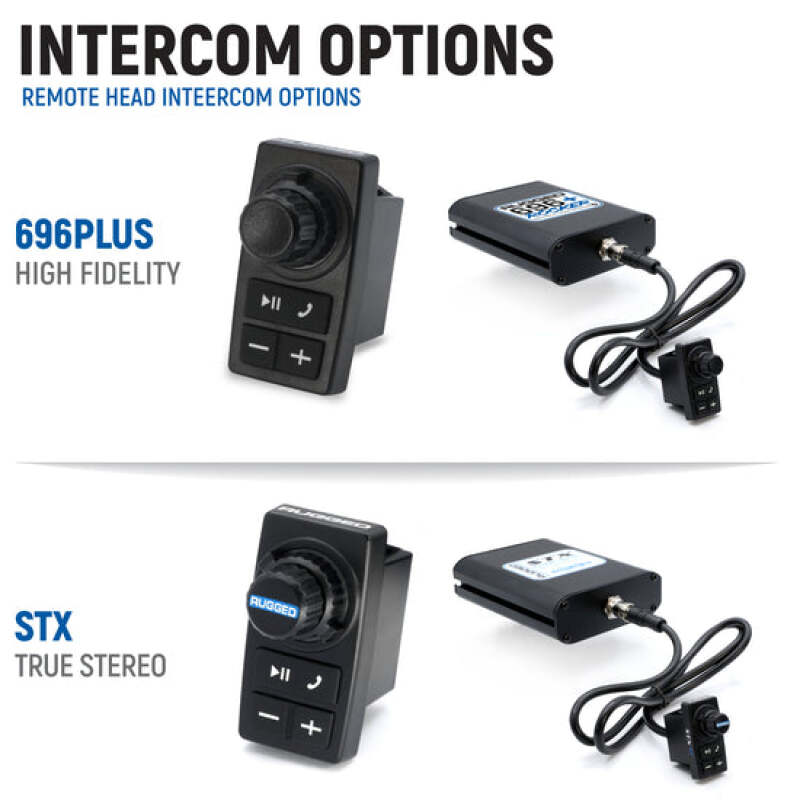 Rugged Radios Kawasaki Teryx4/Teryx5 H2 Comp Comm Kit w/ BT Intercom & 2-Way - 696/G1 GMRS