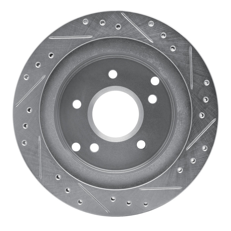 DFC 84-87 Chevrolet Corvette Rear Left Drilled & Slotted Silver Brake Rotor