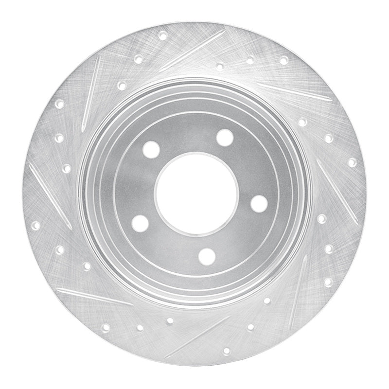 DFC 05-08 Ford Escape Rear Right Drilled & Slotted Silver Brake Rotor
