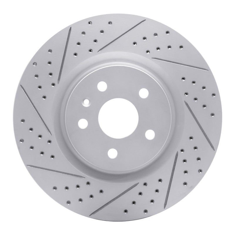 R1 09-17 Buick Regal Front Left Drilled & Slotted Geo-Carbon Rotor