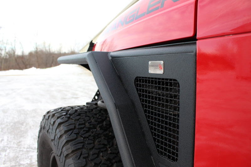 Fishbone Offroad 97-06 Jeep Wrangler Steel Tube Fender Front/Rear - Blk Txtred Powdercoat (Set Of 4)