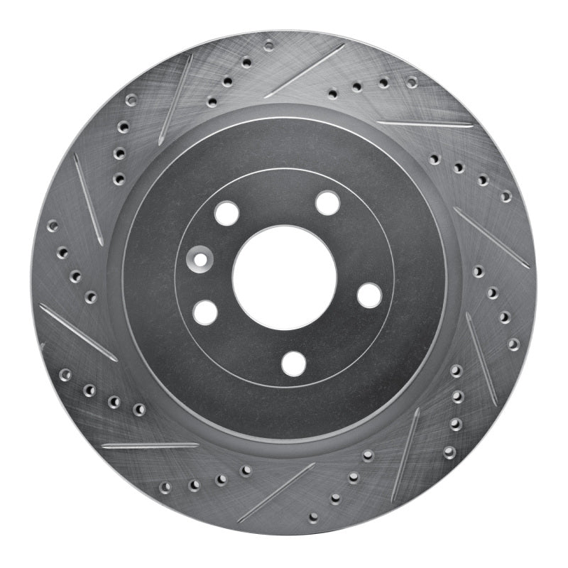 DFC 13-19 Ford Taurus (Excl SHO) Rear Left Drilled & Slotted Silver Brake Rotor