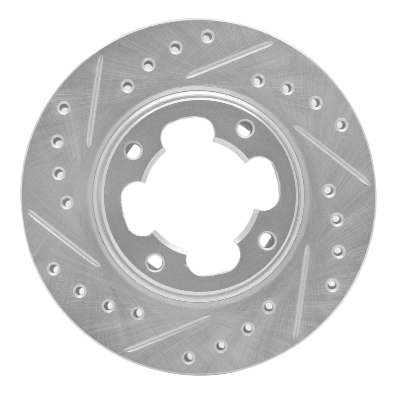DFC 87-94 Subaru Justy Front Left Drilled & Slotted Silver Brake Rotor