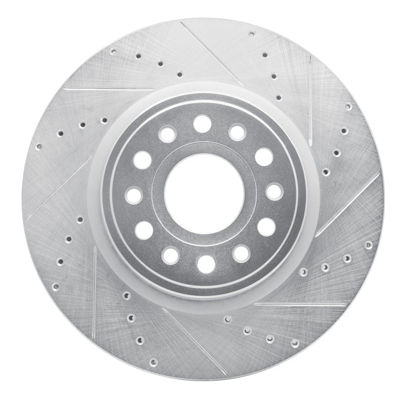 DFC 19-25 Ram 1500 Front Right Drilled & Slotted Silver Brake Rotor