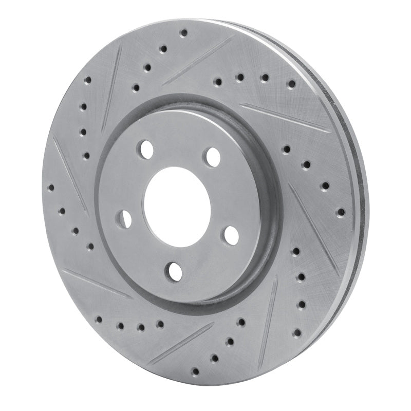 DFC 03-09 Chrysler PT Cruiser Front Left Drilled & Slotted Silver Brake Rotor