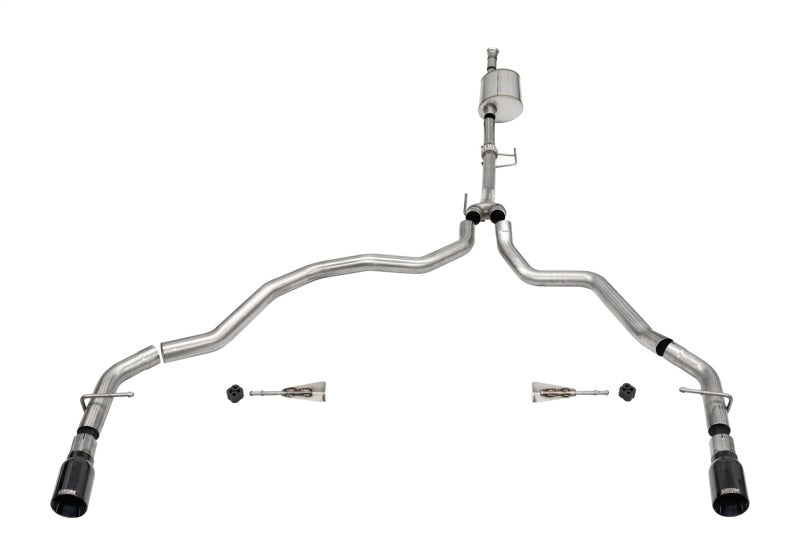 Corsa 2021-2025 Ford F-150 SuperCab/6.5in Bed 3.5L V6 Sport Cat-Back Dual Rear Exit-Black PVD