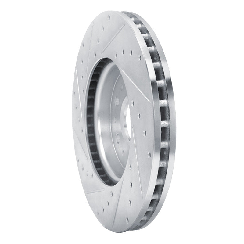 R1 17-25 Buick Enclave Front Right Drilled & Slotted Silver Brake Rotor