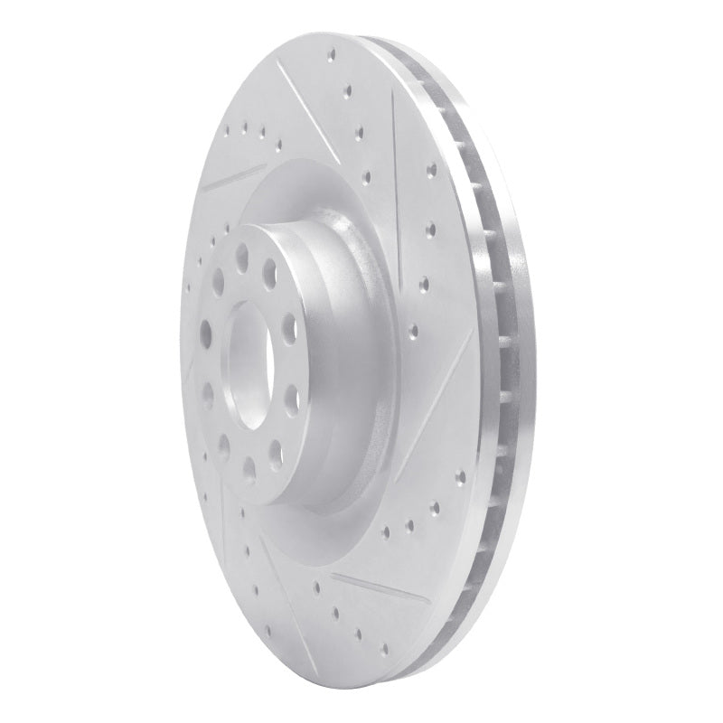 DFC 01-03 Audi S8 Front Right Drilled & Slotted Silver Brake Rotor