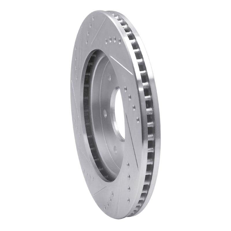 DFC 04-05 Infiniti QX56 Front Right Drilled & Slotted Silver Brake Rotor