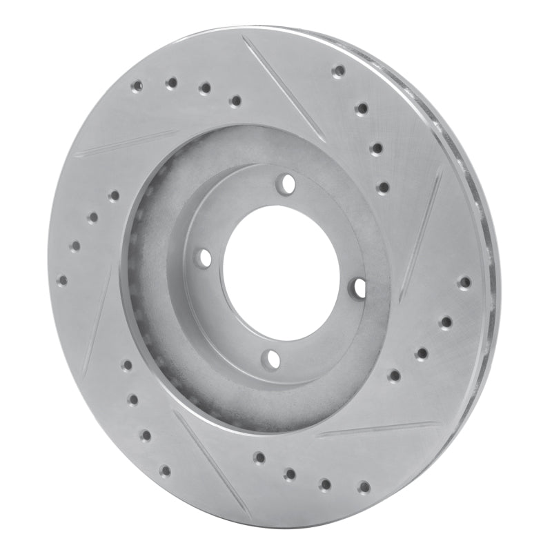 DFC 85-88 Toyota Cressida Front Left Drilled & Slotted Silver Brake Rotor