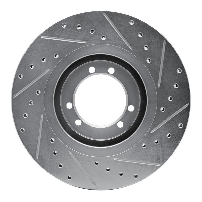 R1 96-06 Hummer H1 Front Left Rear Left Drilled & Slotted Silver Brake Rotor