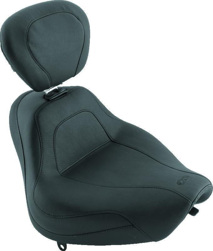 Mustang 18-21 Harley Fat Bob Wide Tripper Solo Seat Diamond Stitch - Brown