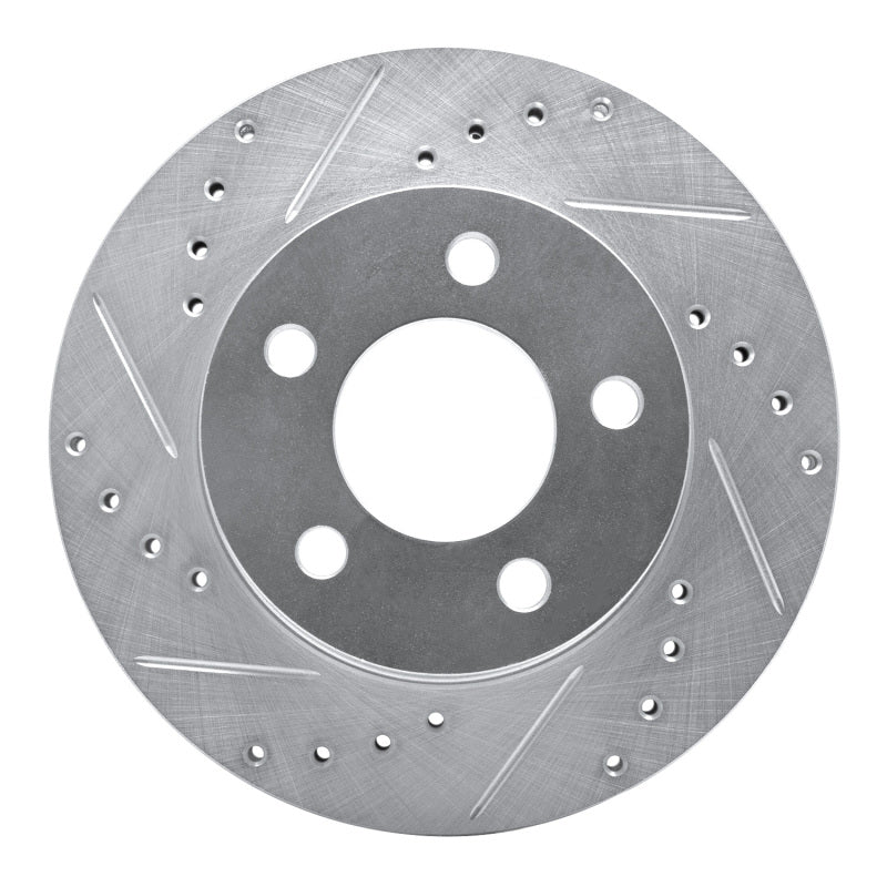DFC 80-89 American Motors Eagle Front Left Drilled & Slotted Silver Brake Rotor