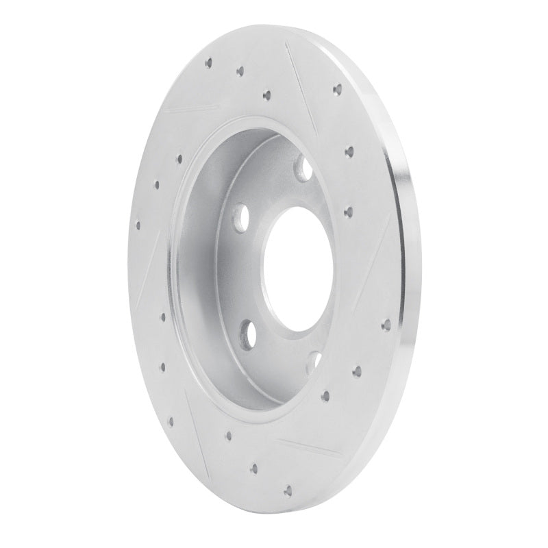 R1 04-16 Buick LaCrosse Rear Left Drilled & Slotted Silver Brake Rotor
