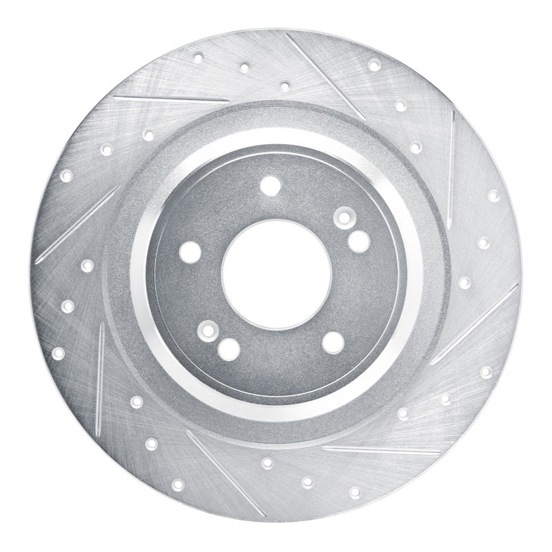 DFC 22-25 Hyundai Santa Fe Rear Right Drilled & Slotted Silver Brake Rotor