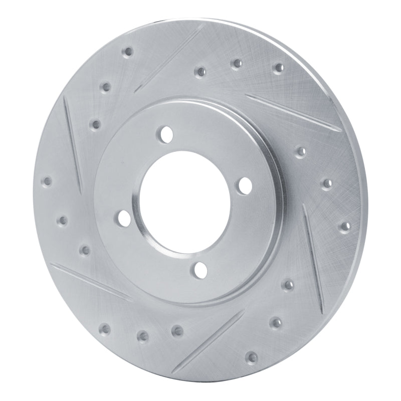 DFC 80-83 Toyota Corolla (US/Canada) Front Left Drilled & Slotted Silver Brake Rotor