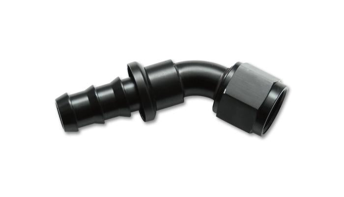 Vibrant -10AN Push-On 150 Degree Hose End Fitting