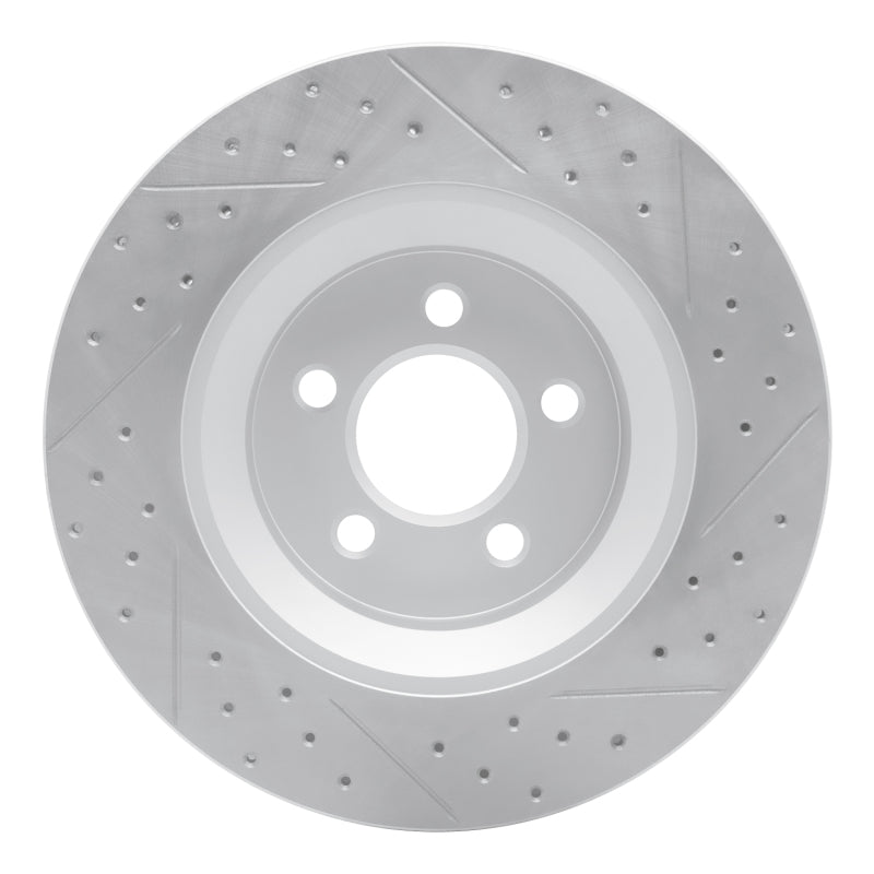 R1 11-12 Jeep Liberty Front Left Drilled & Slotted Geo-Carbon Rotor