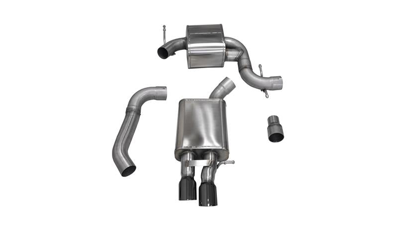 Corsa 06-10 Volkswagen GLI Mk5 Black Touring 3.0in Cat-Back Single Rear Exitn Black Pro-Series