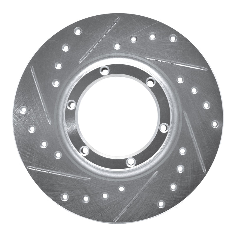 R1 71-83 Renault Lecar Front Left Rear Left Drilled & Slotted Silver Brake Rotor