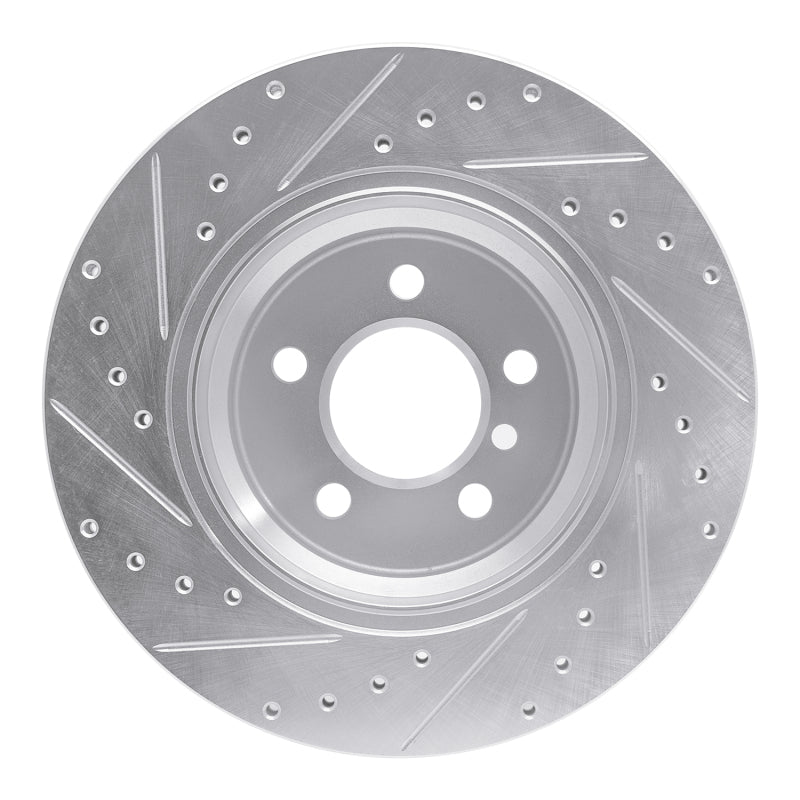 DFC 02-06 BMW X5 Rear Right Drilled & Slotted Silver Brake Rotor