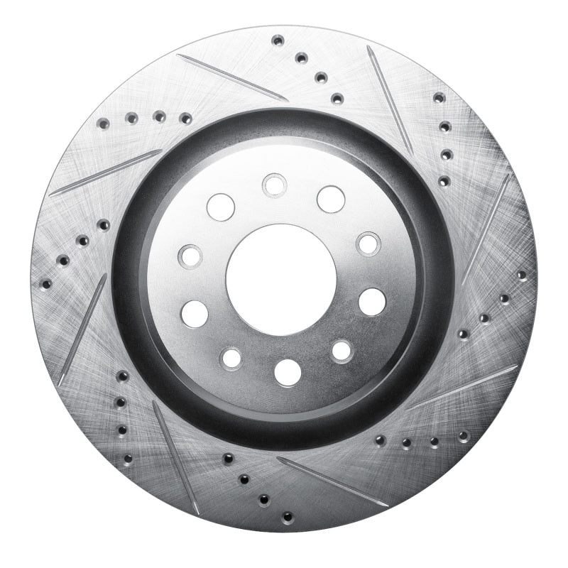 DFC 17-24 Maserati Ghibli Rear Right Drilled & Slotted Silver Brake Rotor