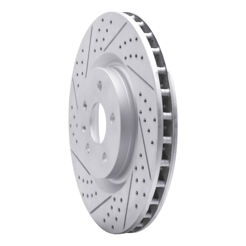 R1 09-17 Buick Regal Front Left Drilled & Slotted Geo-Carbon Rotor