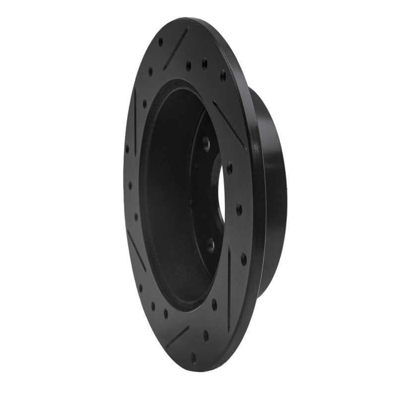 R1 98-02 Acura CL Rear Right Drilled & Slotted Black Brake Rotor