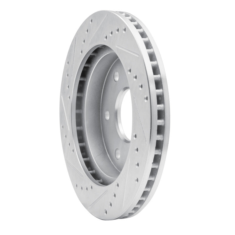 DFC 93-98 Toyota T100 Front Right Drilled & Slotted Silver Brake Rotor