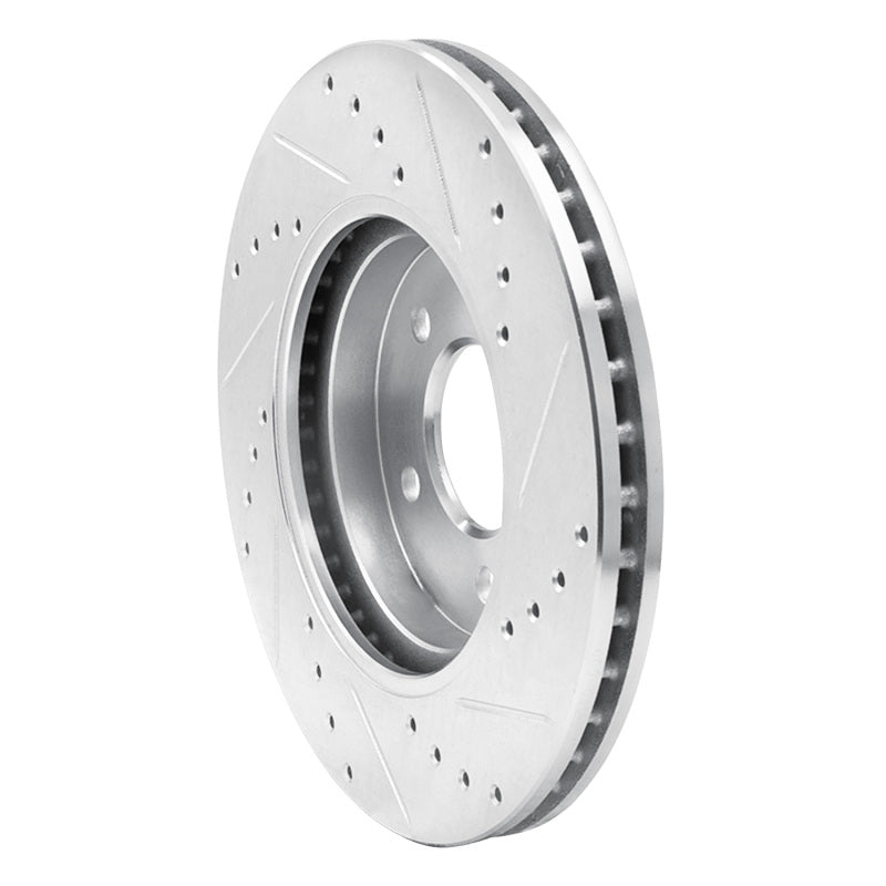 R1 05-12 Ford Escape Front Left Drilled & Slotted Silver Brake Rotor