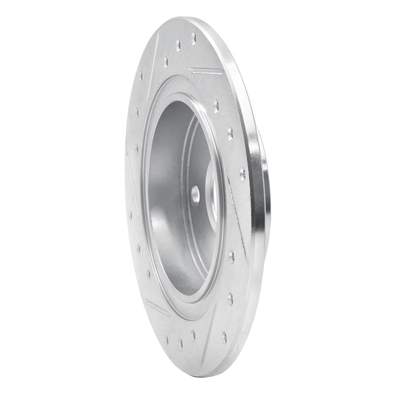 R1 87-92 Chevrolet Nova Rear Right Drilled & Slotted Silver Brake Rotor