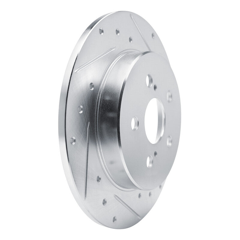 R1 19-25 Toyota Corolla (Mexico) Rear Right Drilled & Slotted Silver Brake Rotor