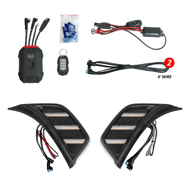 XK Glow XKmax Jeep Air Vent Light RGB+ Amber Turn & Running App Cntl