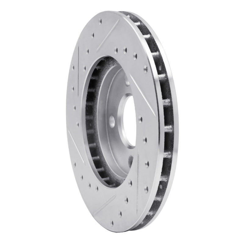 R1 83-88 Chrysler Executive Sedan Front Right Drilled & Slotted Silver Brake Rotor