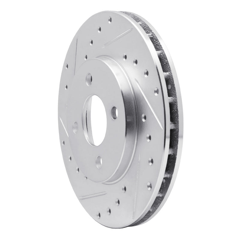 R1 83-88 Chrysler E CLASS Front Left Drilled & Slotted Silver Brake Rotor