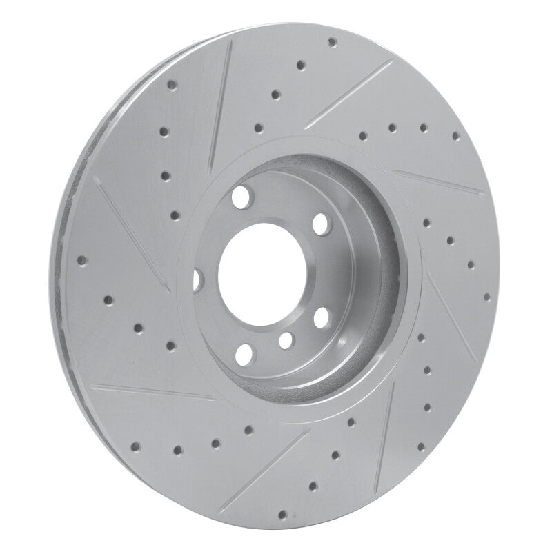 DFC 07-18 BMW X5 Front Right Drilled & Slotted Silver Brake Rotor